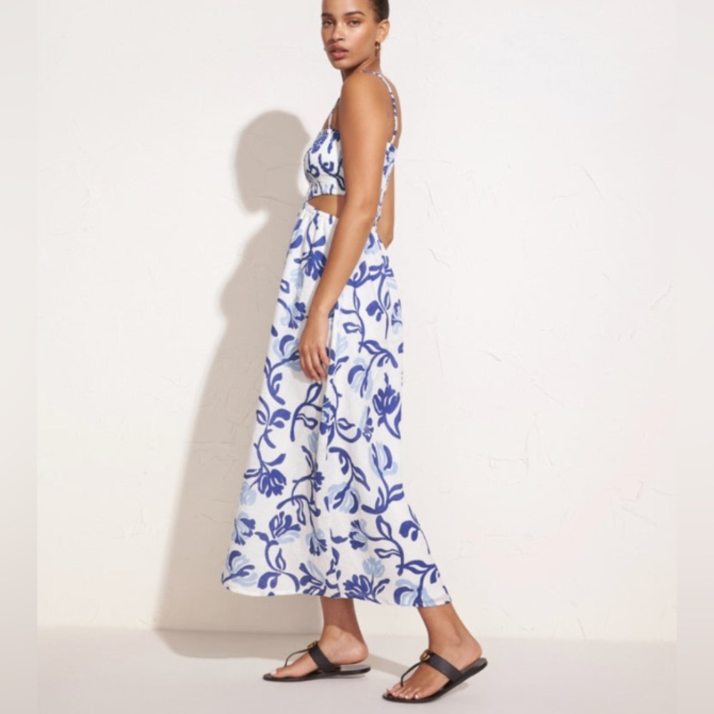 Blue and white Faithfull the Brand maxi dress